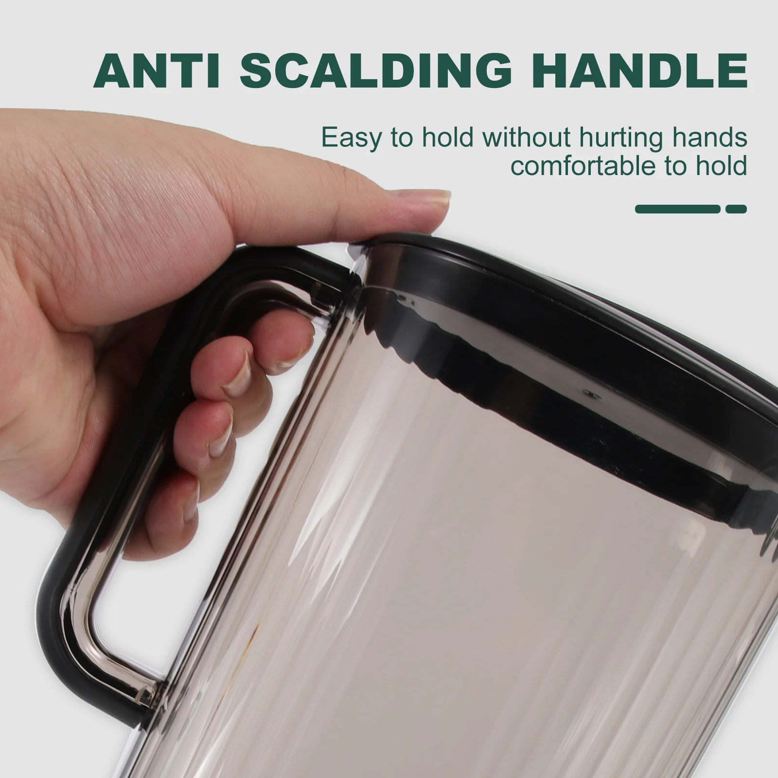 

Clear Water Jug with Handle Lemonade Pitcher Beverage Dispenser Cold Drink Container Enamel Cup Set for Home Cafe Party Use