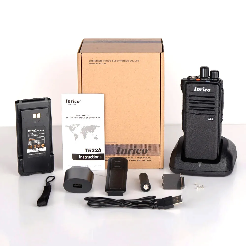 Inrico T522A 4G LTE Network Radio PTT GPS WIFI Android Walkie Talkie Work with Zello or Real-ptt