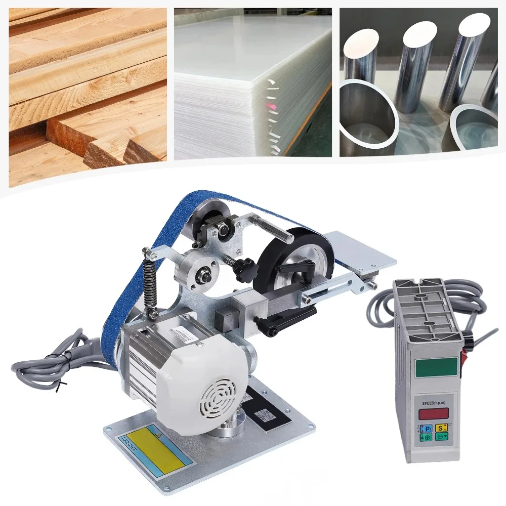 Multi-function Desktop Belt Machine with Brushless Motor 762x25MM Belt Sander  Sharpener Polishing Grinding Machine