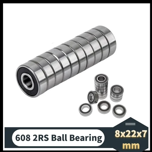 5/10 unids/set 608 2RS rodamiento de bolas ABEC-1 8X22X7mm rodamientos rígidos de bolas sellados de acero 608RS Z3V3 608-2RS 608rs rodamiento