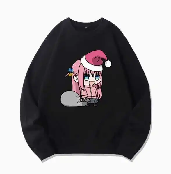 

Anime Bocchi The Rock Gotoh Hitori Round Neck Hoodie Cosplay Costume Autumn Winter Men Women Coat Loose Jacket Tops anime