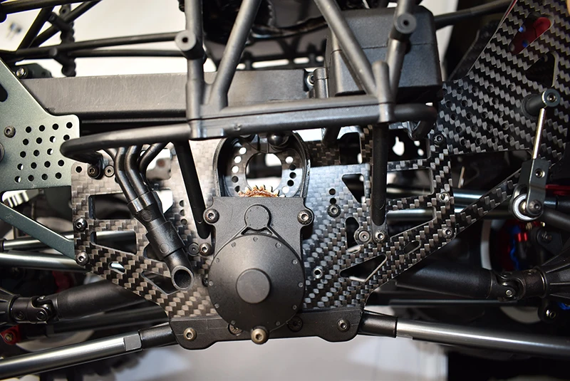 GPM Carbon Fiber Center Gear Box Chassis Side Panels for LOSI 1/8 LMT SOLID AXLE 4WD MONSTER TRUCK LOS04022