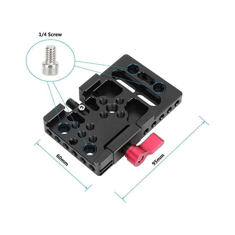 HDRIG Universal Slide-in Quick Release Plate Manfrotto Plate Clamp With Clamp Base For Sony Canon Nikon Manfrotto Camera CageRig