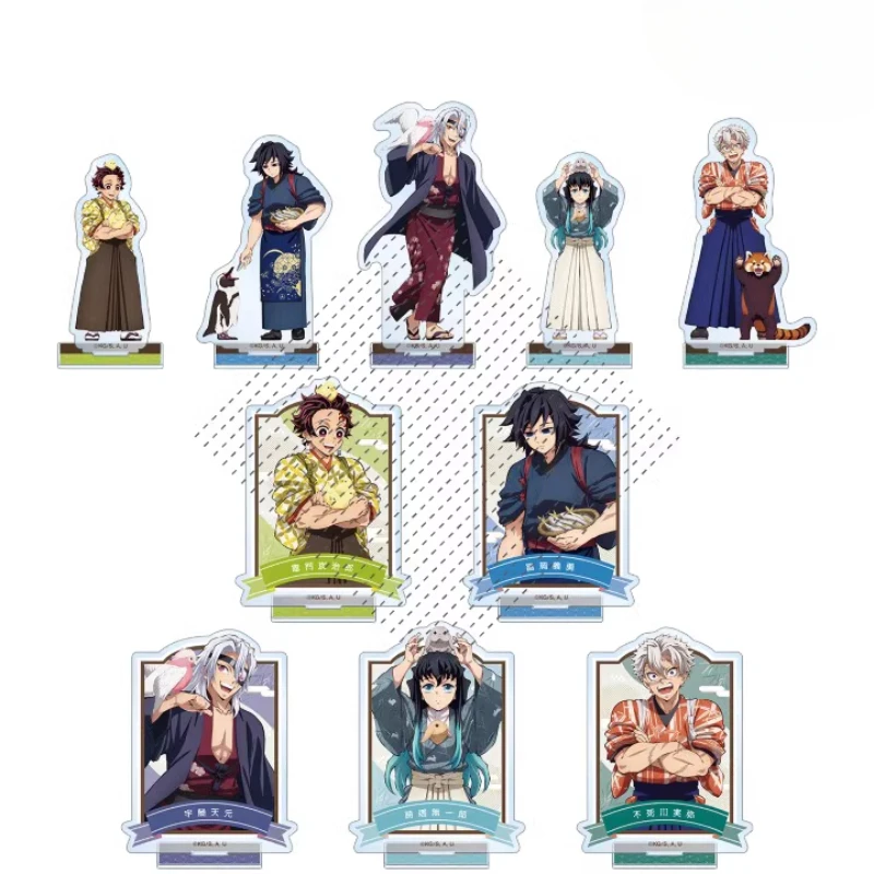 Game Kamado Tanjirou Hashibira Inosuke Tomioka Giyuu Shinazugawa Sanemi Acrylic Stand Doll Anime Figure Model Cosplay Toy Gift