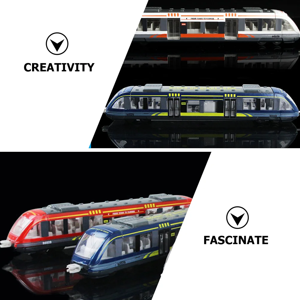 3 pçs conjunto elétrico para crianças liga de alta qualidade durável trem portátil simulação realista design conjuntos de trem para meninos 2-4