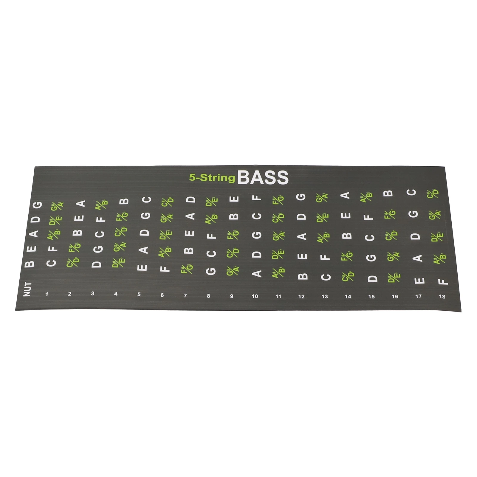 Bass Guitar Scale Sticker Black Fingerboard Four Five Strings Fretboard Label Neck Scale Sticker Wear-resistant