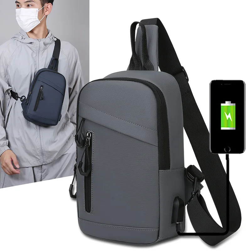 Bolso táctico de pecho USB bandolera para escalada, senderismo - imagen 3