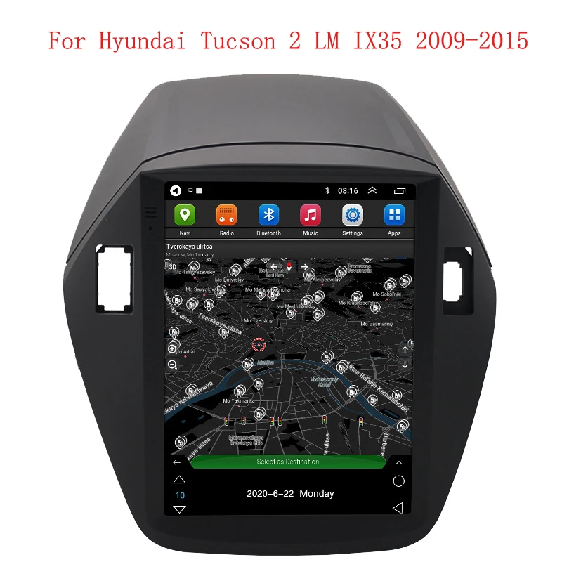 

9.7" 2din Android 12 Car Radio Multimedia Video Player Navigation GPS For Hyundai Tucson 2 LM IX35 2009-2015 Tesla style