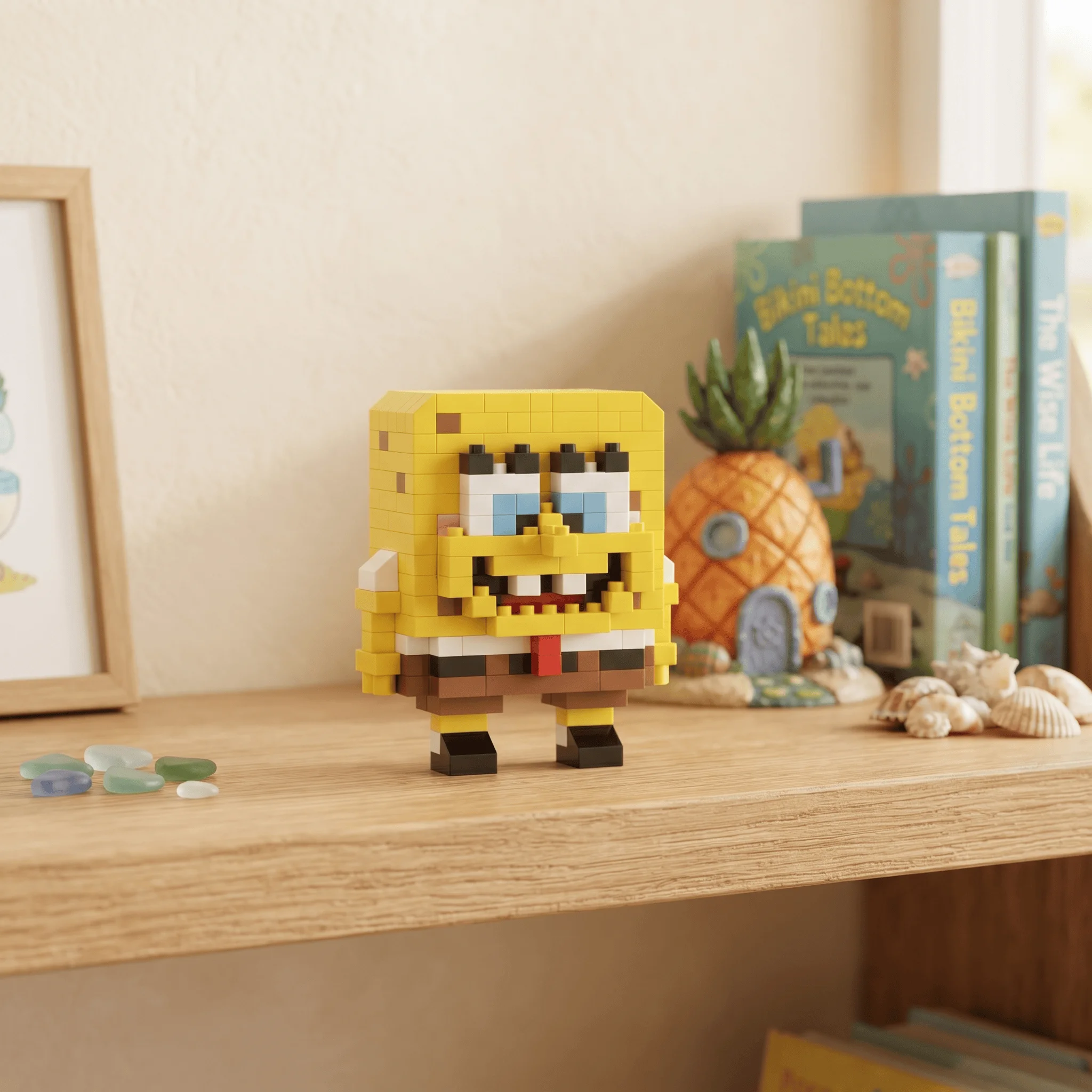 Classic Cartoon Micro Building Blocks Collection SpongeBob Patrick Squidward Mr. Krabs Figures DIY Puzzle Assembly Creative - view 5