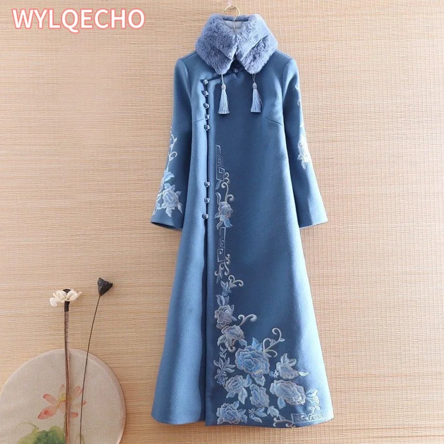 2023-chinese-style-improved-qipao-woolen-dress-autumn-winter-new-improved-women-cheongsam-dress-daily-floral-hanfu-dress