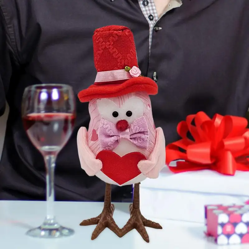 Decorazioni per San Valentino Uccelli luminosi Figurine Ornamenti Romantico simpatico uccello Statua decorazioni per la casa Festa di festa Regalo a sorpresa