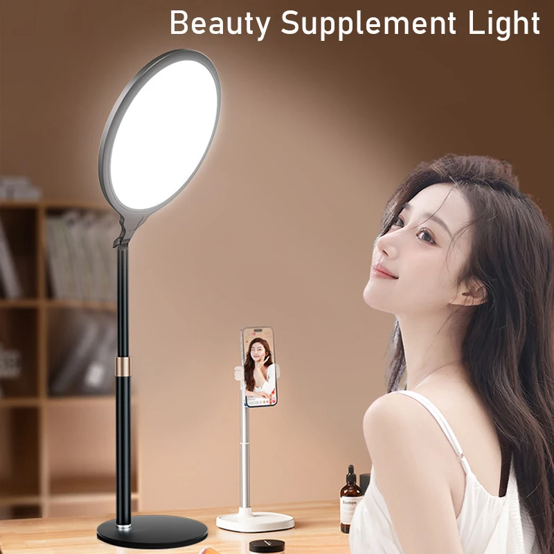 Panel de luz LED de 10 pulgadas con soporte, fuente de alimentación USB, transmisión en vivo de teléfono Universal, iluminación, fotografía y sesión de vídeo