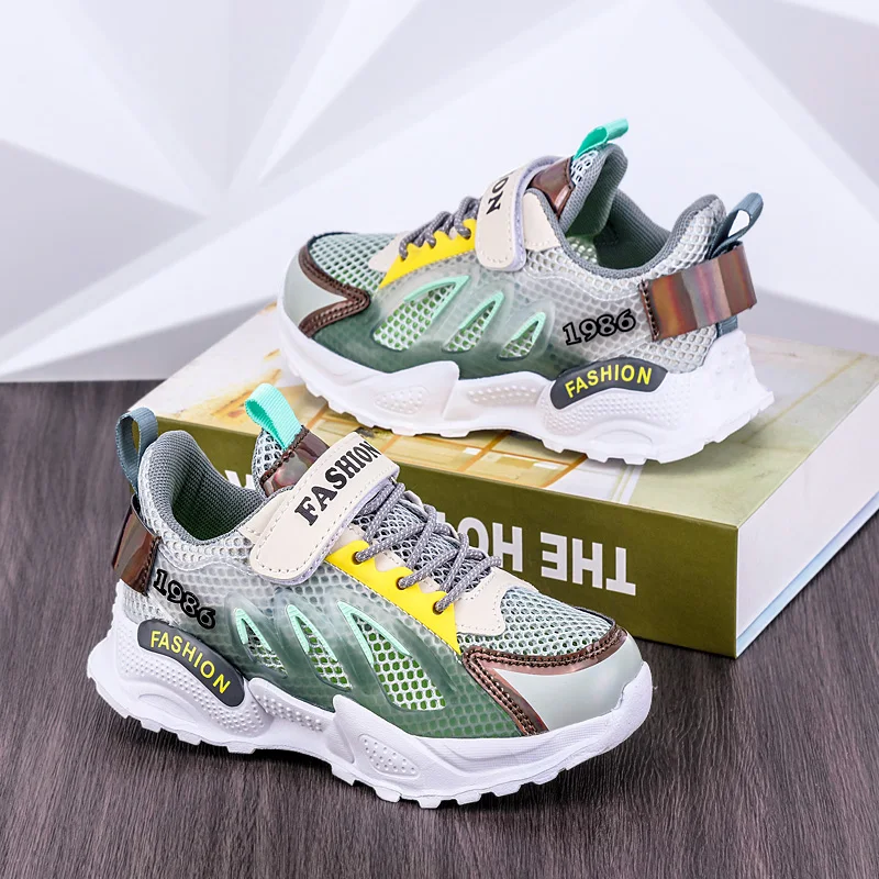 2023 Boys Light Net Shoes Air Mesh Sneakers Kids Summer Child Fashion Children Sport Tenis Footwear Baby Autumn Breathable 3-12