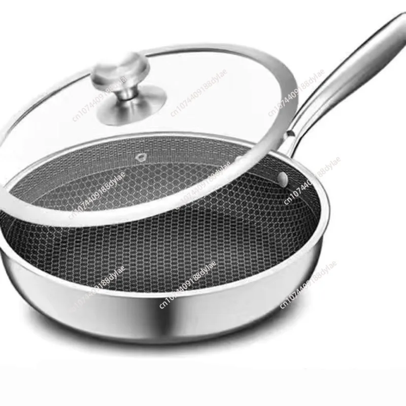 Stainless steel frying pan pan non-stick pan household