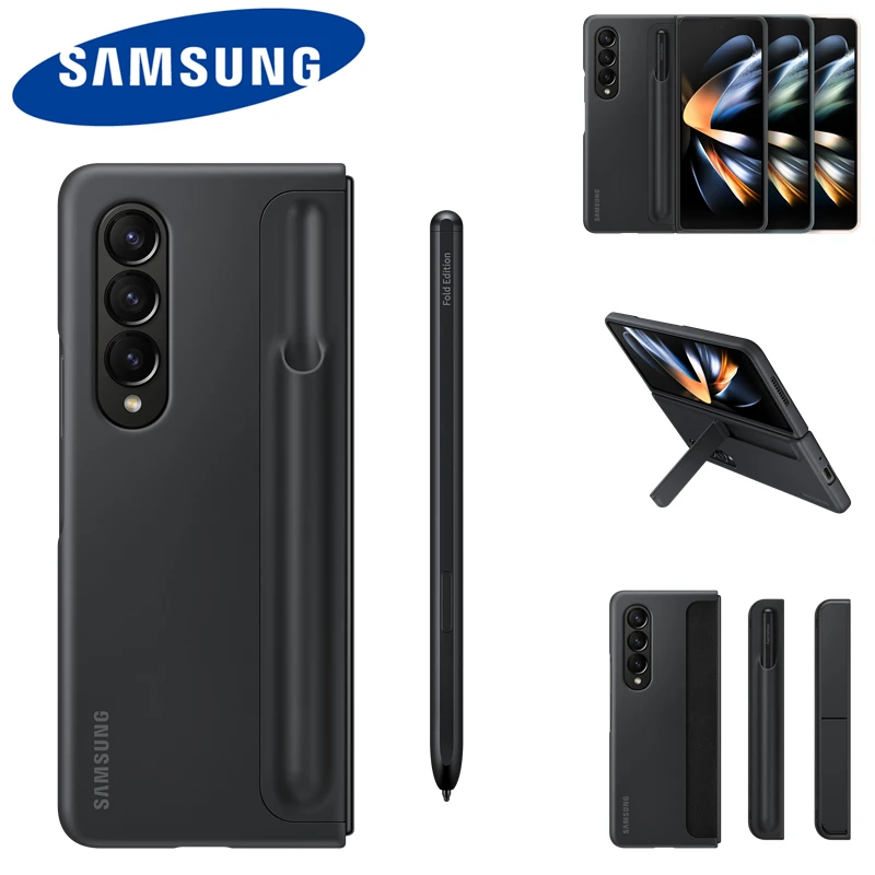 

Original For Samsung Galaxy Z Fold4 S Pen Case,Silicone Cover Standing With Z Fold 4 Phone Spen Cases, EF-OF93P