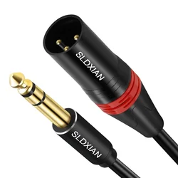 Cable Lungfish con conector jack de 6,35 mm a XLR, conector estéreo TRS de 1/4 de pulgada a interconexión balanceada macho XLR