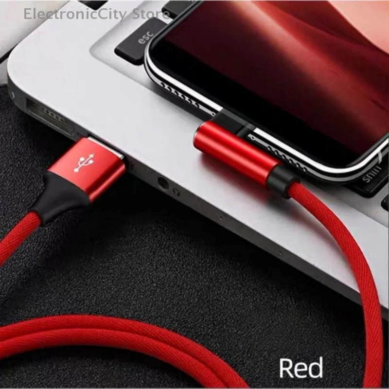 

1Pcs 1/1.5/2Meters PD 60W 6A Fast Charge Charging Cable USB-A TO TYPE-C Elbow DATA 480Mbps For Phone Accessories