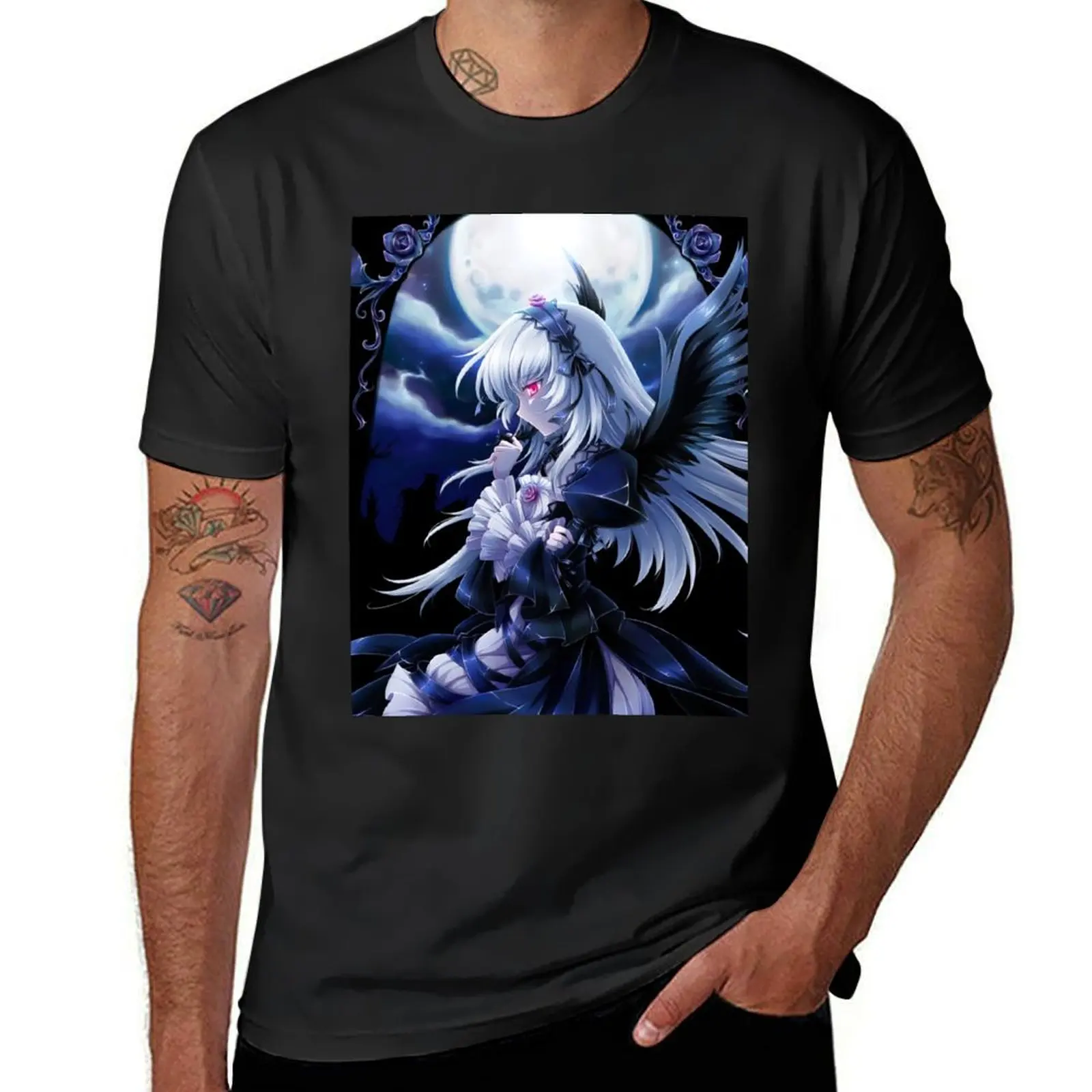 Suigintou Rozen Maiden Anime For Fan T-Shirt funnys anime clothes sweat t shirts for men cotton