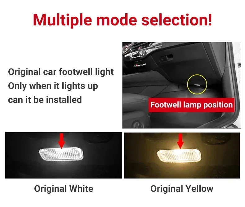 Samochodowa lampa podnóżka Światła atmosferyczne Akcesoria Do Audi A3 8V 8Y 2012 2013 2014 2015 2016 2017 2018 2019 2020 2021 2022 2023