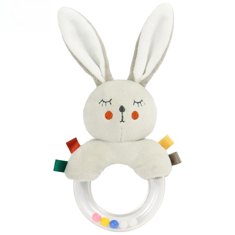 Morbido bambino 3D in stile nordico peluche sonaglio infantile morbido sonaglio giocattolo Montessori arricchimento sensoriale regalo precoce del bambino