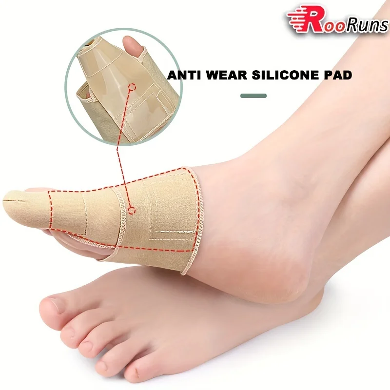 One Pcs Thumb Sleeve Breathable Thumb Straightening Wrap With Wear-Resistant Silicone Pad For Comfortable Walking
