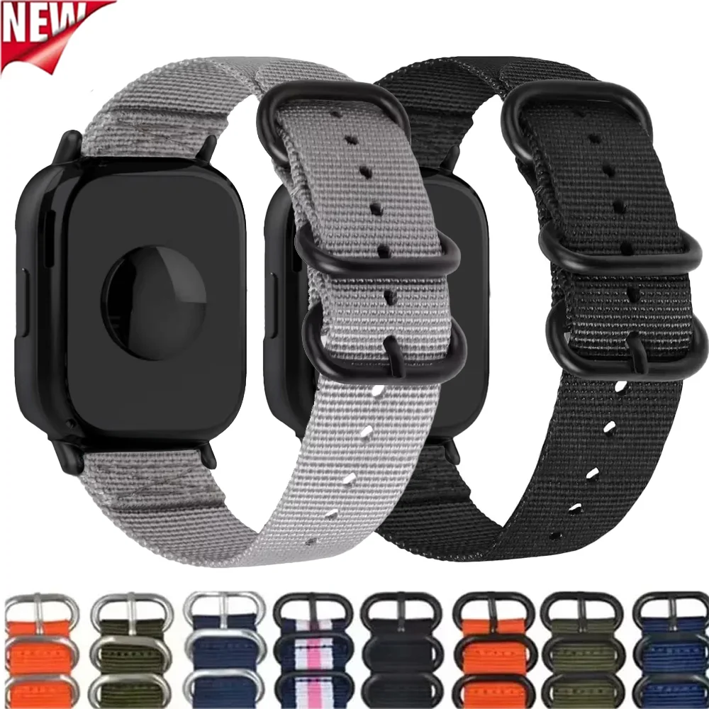 22mm Nylon-Armband für Redmi Watch 5 Active 5 Lite Dreiring-Schnalle Armband Xiaomi Watch 5 S5 S4-3 Amazfit Active Max Bip 6 Band