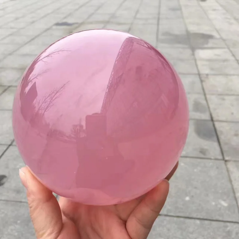 100 mm 100% Natural Pink Rose Quartz Crystal Healing Ball Sphere +stand