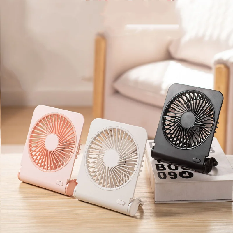 Piccolo ventilatore da tavolo silenzioso USB forte flusso d'aria luce di raffreddamento ventilatore da tavolo sottile 2024 Mini ventilatore pieghevole muto portatile regalo per studenti nuovo