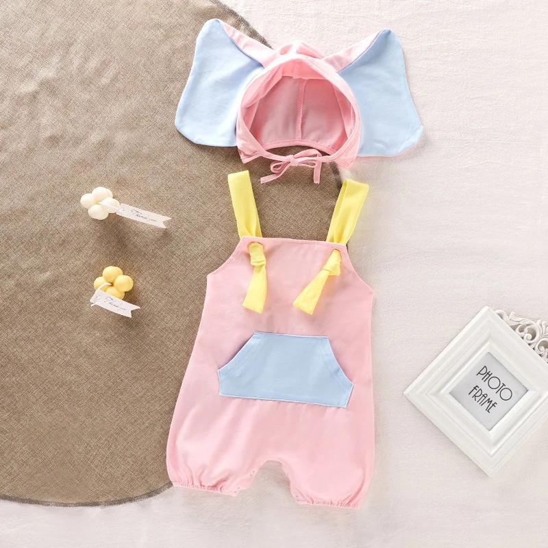 Newborn Baby Sling Overalls + Hat Child Overalls Clothes Set