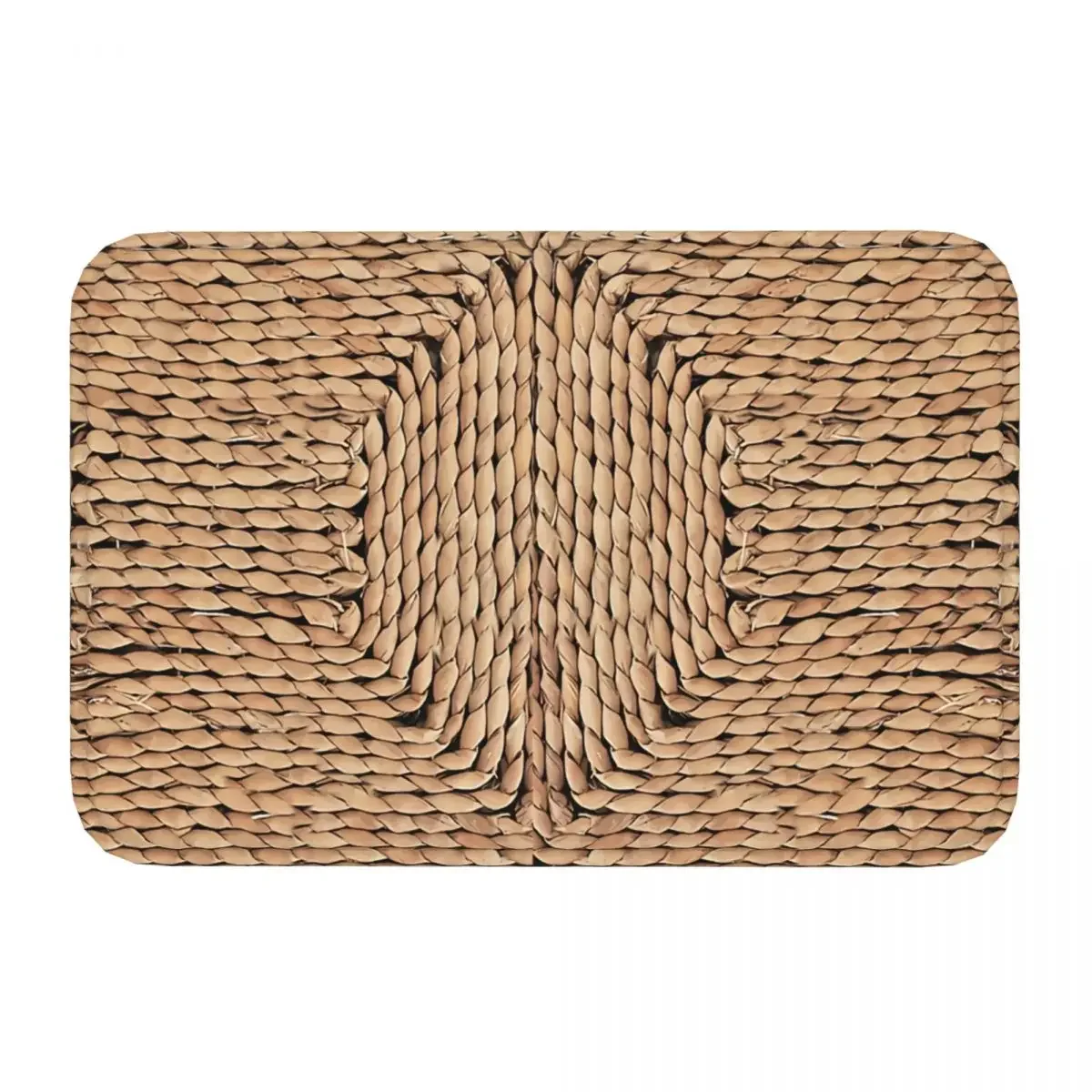 Bathroom Mat Mediterranean Rattan Doormat Living Room Carpet Balcony Rug Home Decoration