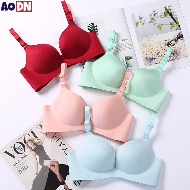 

Women's Detachable Shoulder Strap Bralette Thin One-piece Wireless Bra Rear Buckle Sleep Bralette Adjustable Gathered Brassiere