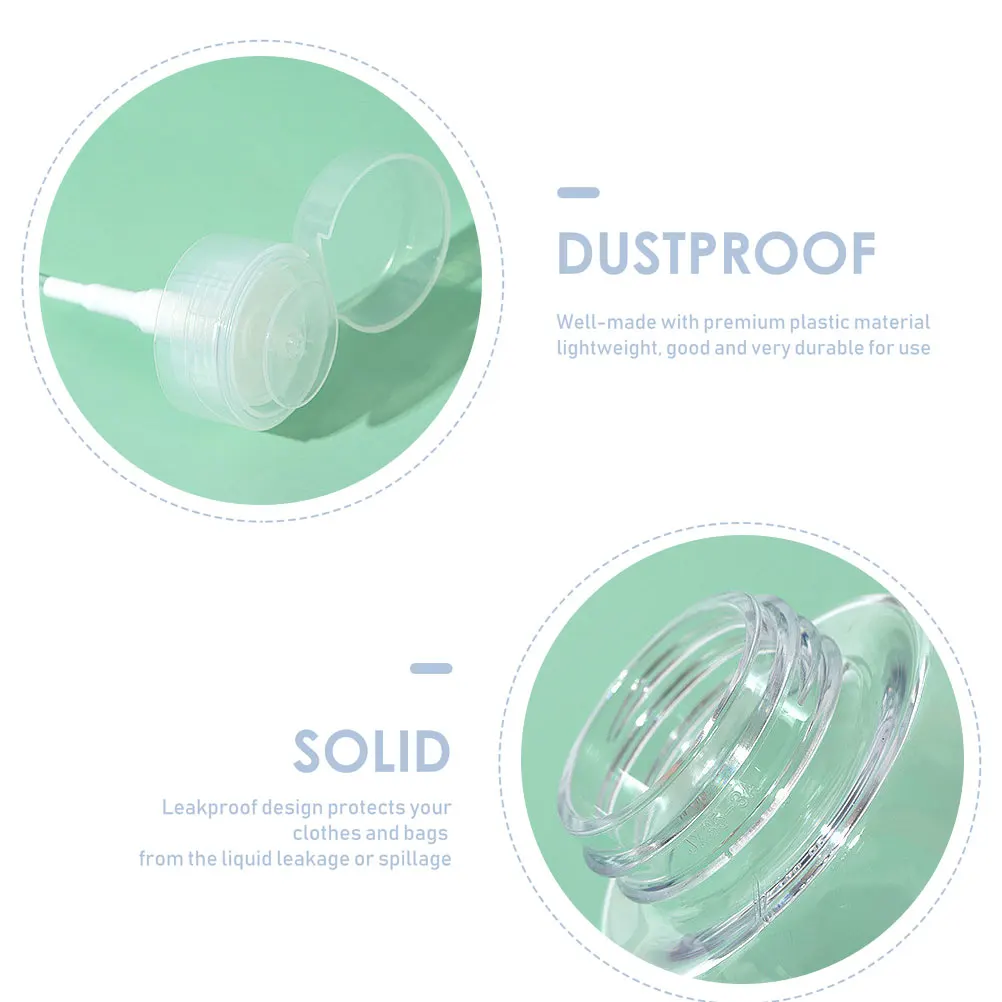 

6Pcs Press Bottle Makeup Remover Containers Nail Polish Remover Dispenser Travel Liquid Storage Easy Press Leakproof