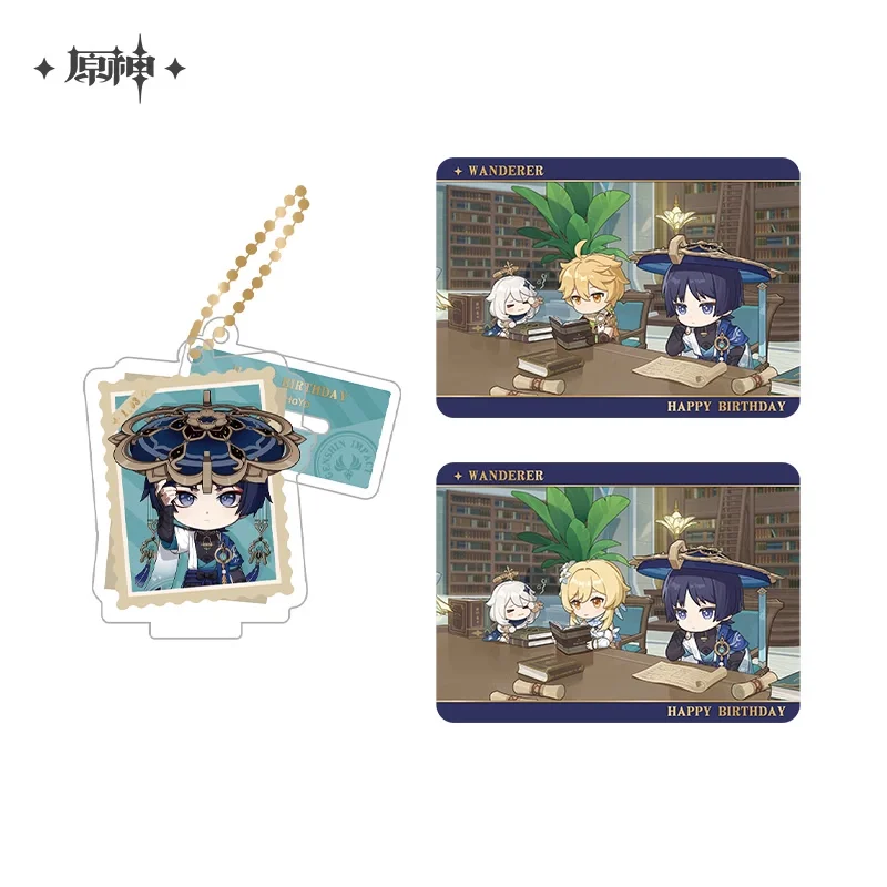 Sunsyea Official Genshin Impact Merch From miHoYo Wanderer Keychain Pendant Anime Collection