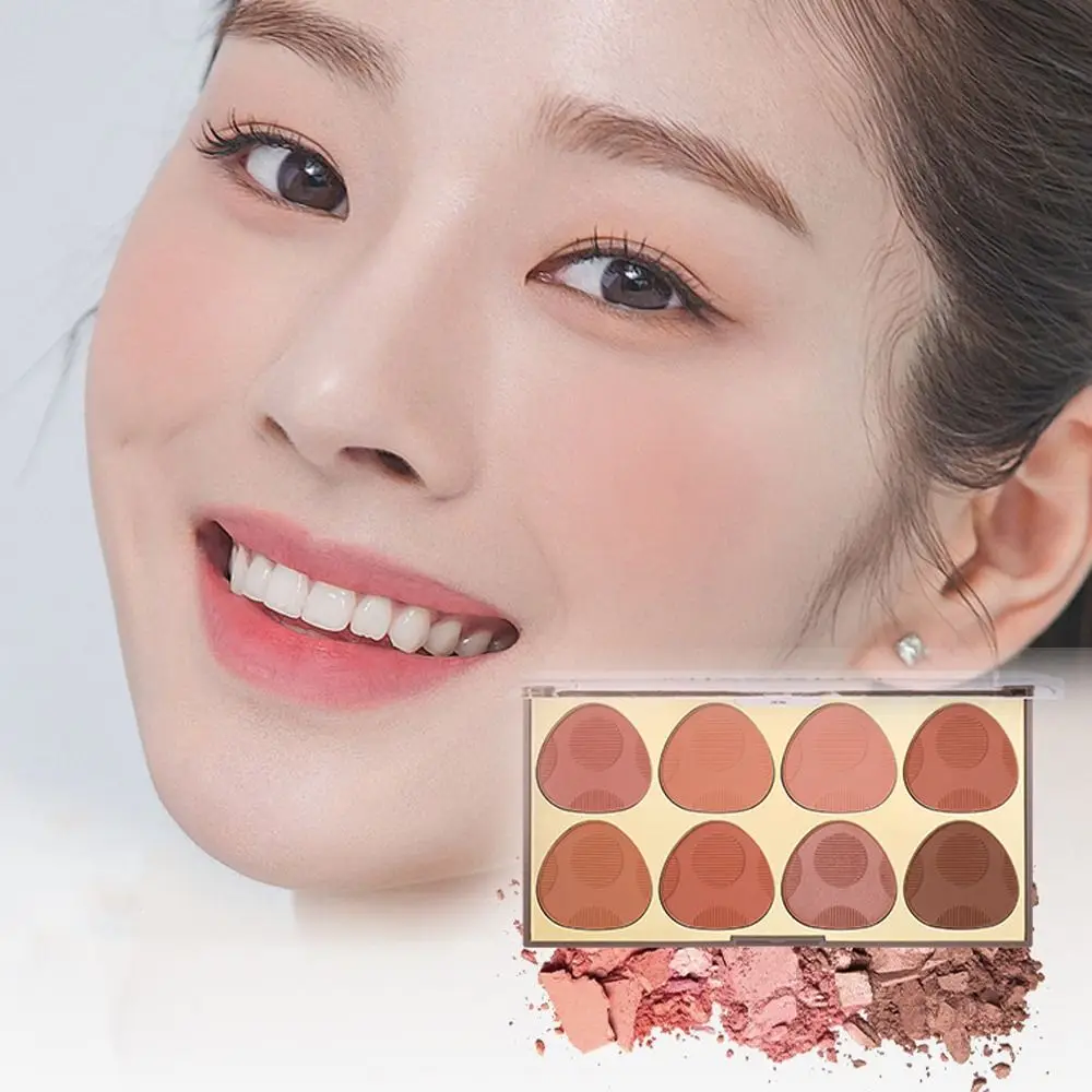 

Fashion Waterproof Powder Blusher 8Colors Long-lasting Matte Blush Brightening Effect Blendable Makeup Palette Everyday Use