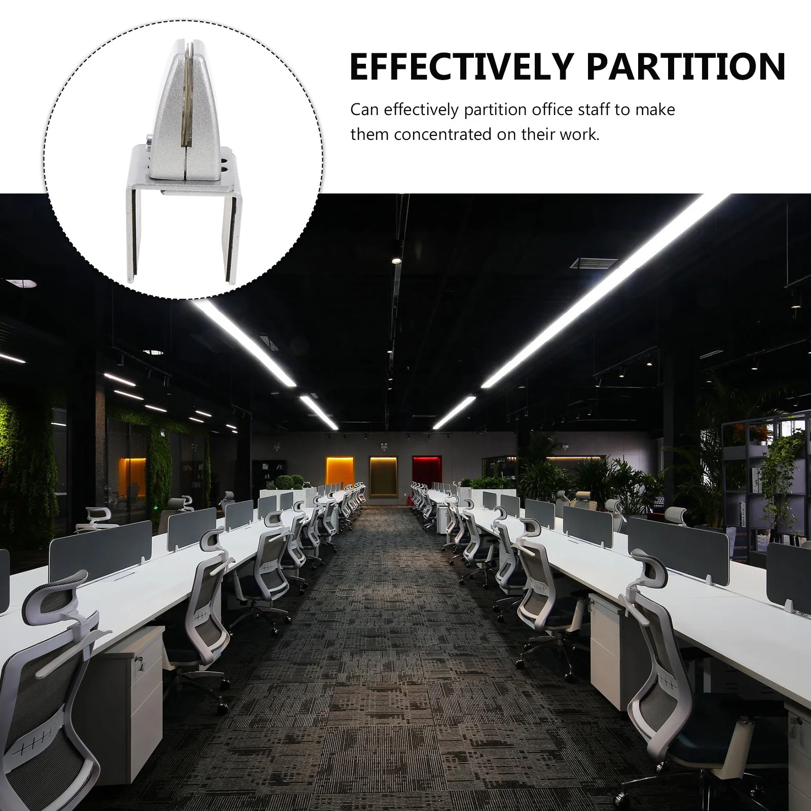 

1pc Screen Partition Clamp U-Type Desktop Glass Baffle Clip For Desk Divider Support Office Space Organizer Divider Bracket