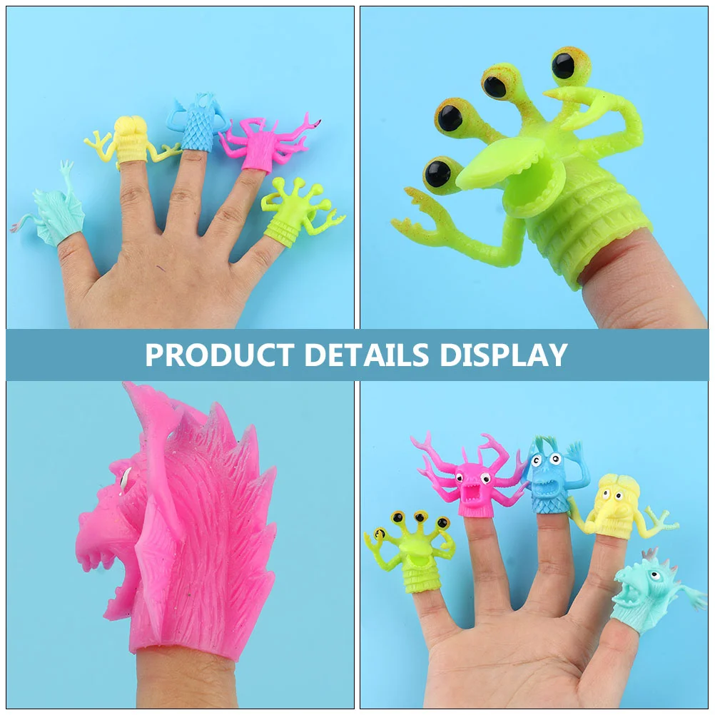 Mini gants de marionnettes effrayantes pour enfants, jouets à doigts pour tout-petits, jolis puzzles, 6 pièces