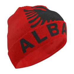 Albania Knitted Hat Free Custom Name Caps Winter Cold Pullover Albanian Shqiperi Alb Flags Knit Keep Warm Hat Al Hip Hop Beanies