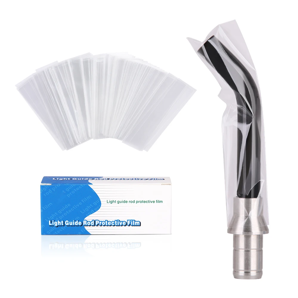200 teile/schachtel JOY DENTAL Einweg Kunststoff LED Aushärtung Licht Guide Hülse Dental Licht Aushärtung Kopf Abdeckungen Schutz Film 18*67mm – Detail 7