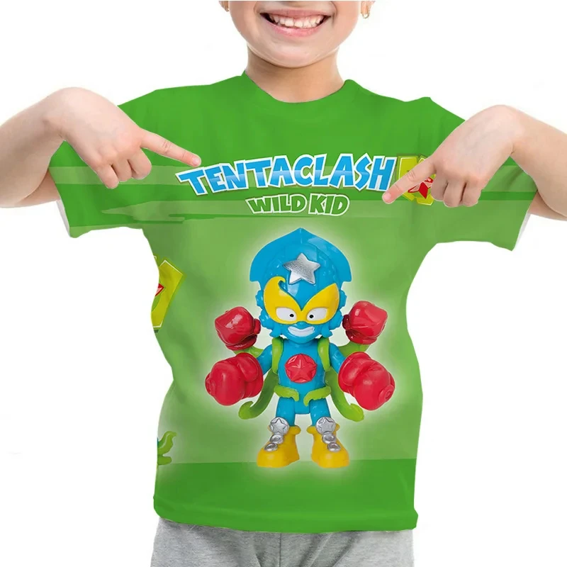 New SuperThings MUTANT BATTLE Kids T Shirt Cartoon Print Boy Girls Men Summer Tops Superzings O-Neck Tees Children Short Sleeve