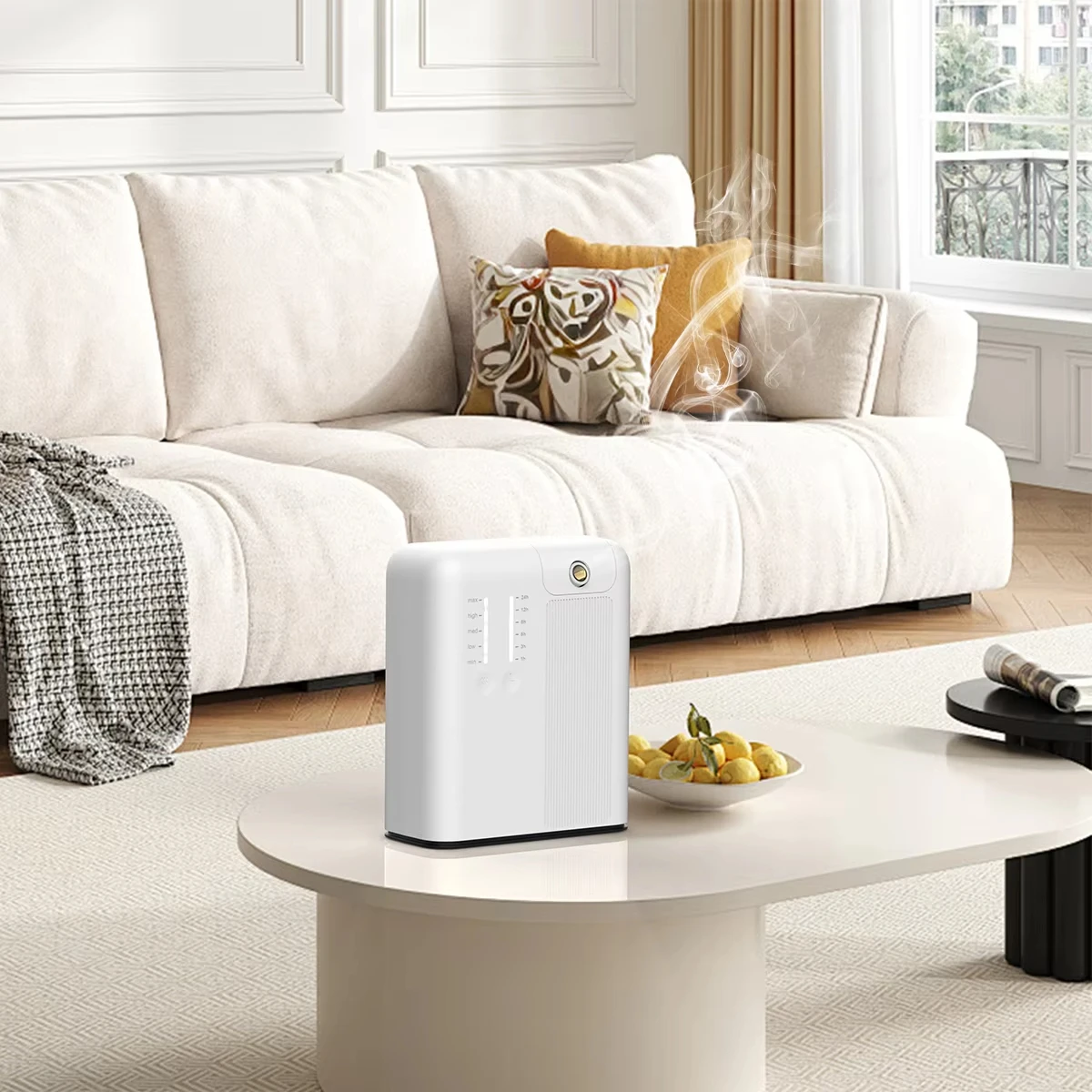 

Portable Water Free Air Fragrance Oil Diffuser Machine Home Scent Appliance Wall Mount Smart Humidifier