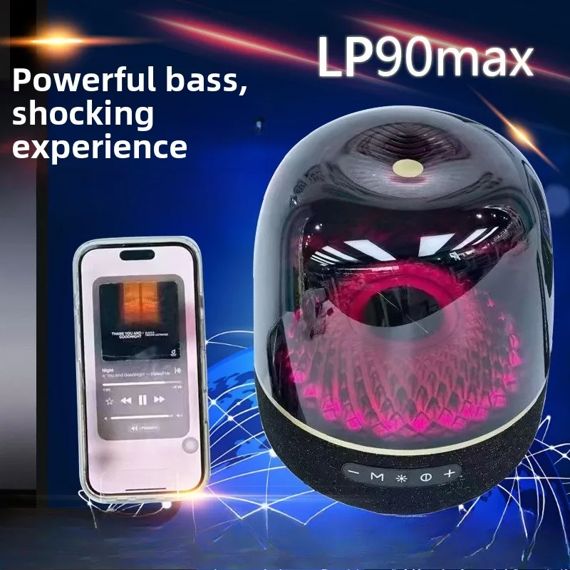 مكبر صوت بلوتوث LP90MAX كريستال الجيل الخامس - مكبر صوت ذكي بقدرة 50 وات مع تحكم صوتي، هدية عيد الميلاد 2025 #1