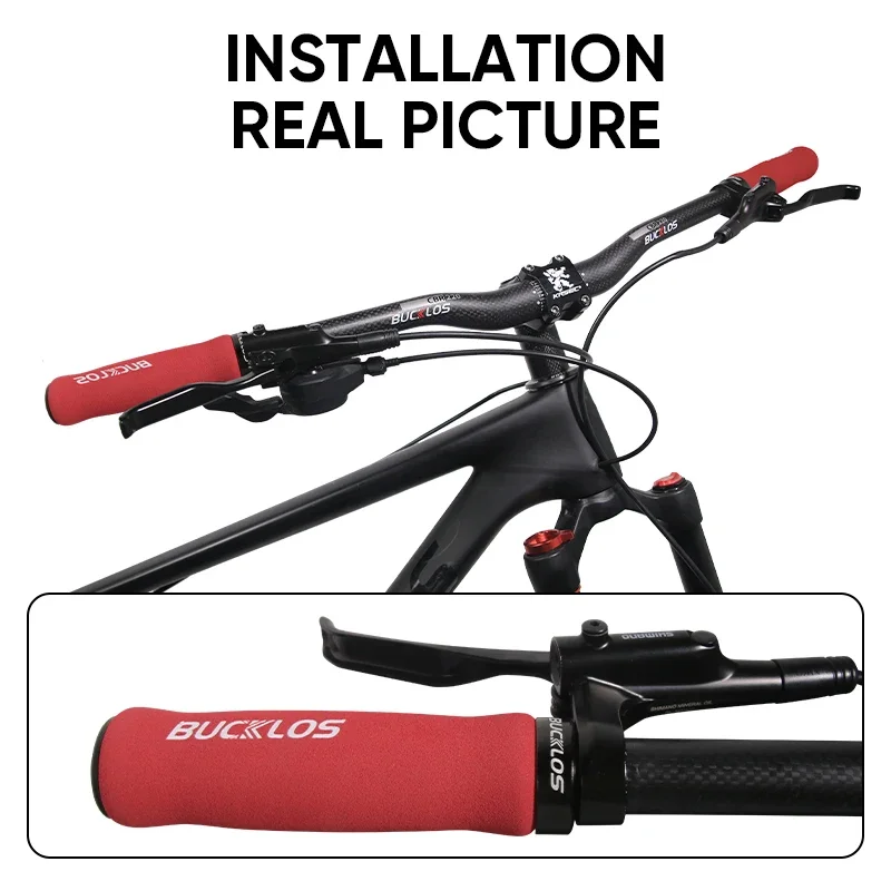 BUCKLOS Mtb Grip Soft Sponge Mountain Bike Grip Lock on Bicycle Handlebar Grips Non-slip Bicycle Handle Comfortable MTB Cuffs