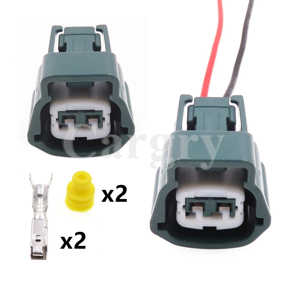 1 Set 2P 6189-0775 6918-1594 Car Water Temperature Sensor Wiring Socket AC Assembly For Nissan Auto Waterproof Sealed Connector