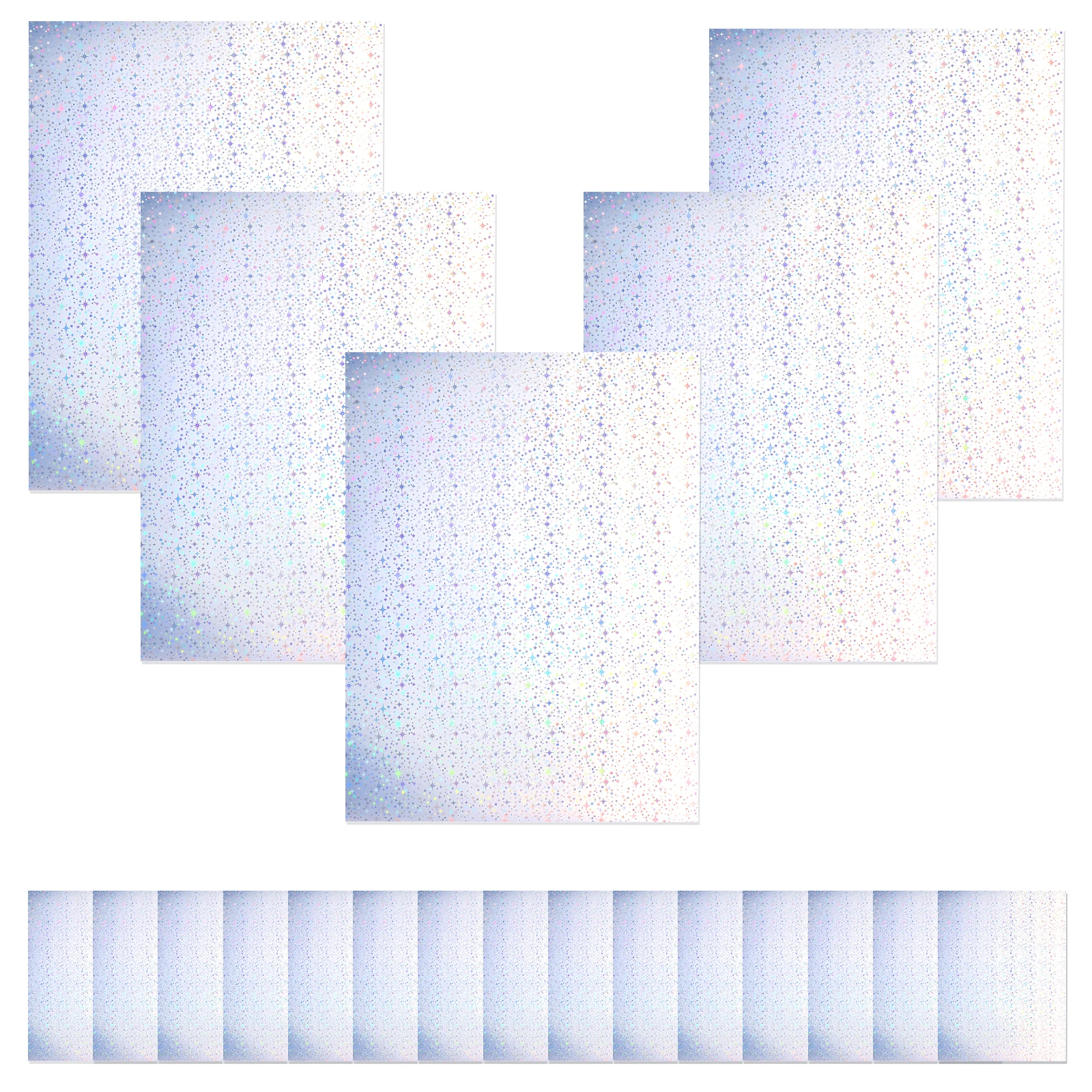 

20 Sheets Sticker Printable Paper Glitter Printing Glossy Stickers Vinyl Printer