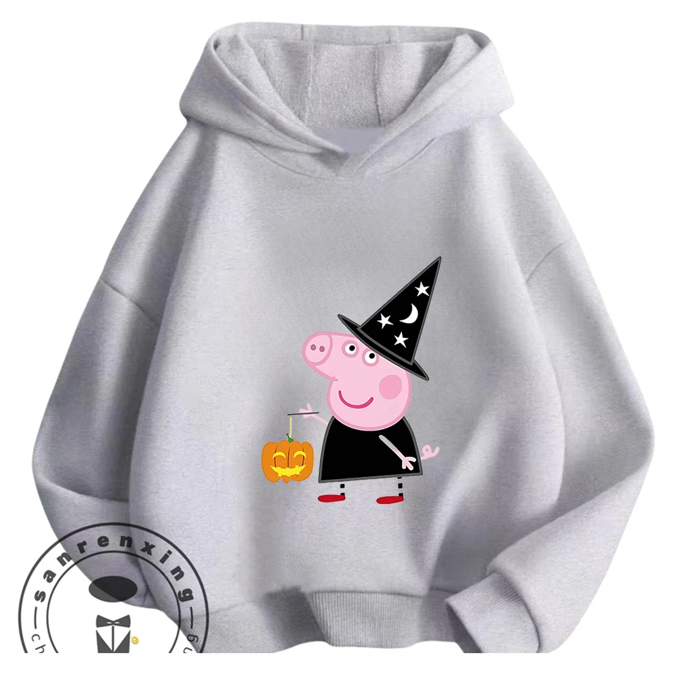 

Autumn Winter Casual Hooded Sweatshirt Cute Cartoon Street Fashion Outdoor Wear Kids Peppa Pig Boys Girls 3 14 Years