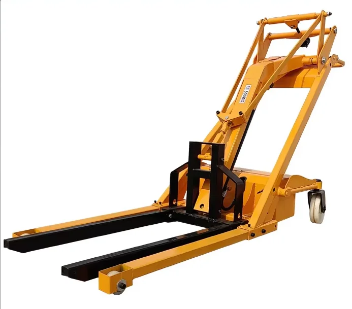 for-JIN YANG HU 500kgs Portable Forklift Articulating Arm Manual Hydraulic Stacker*