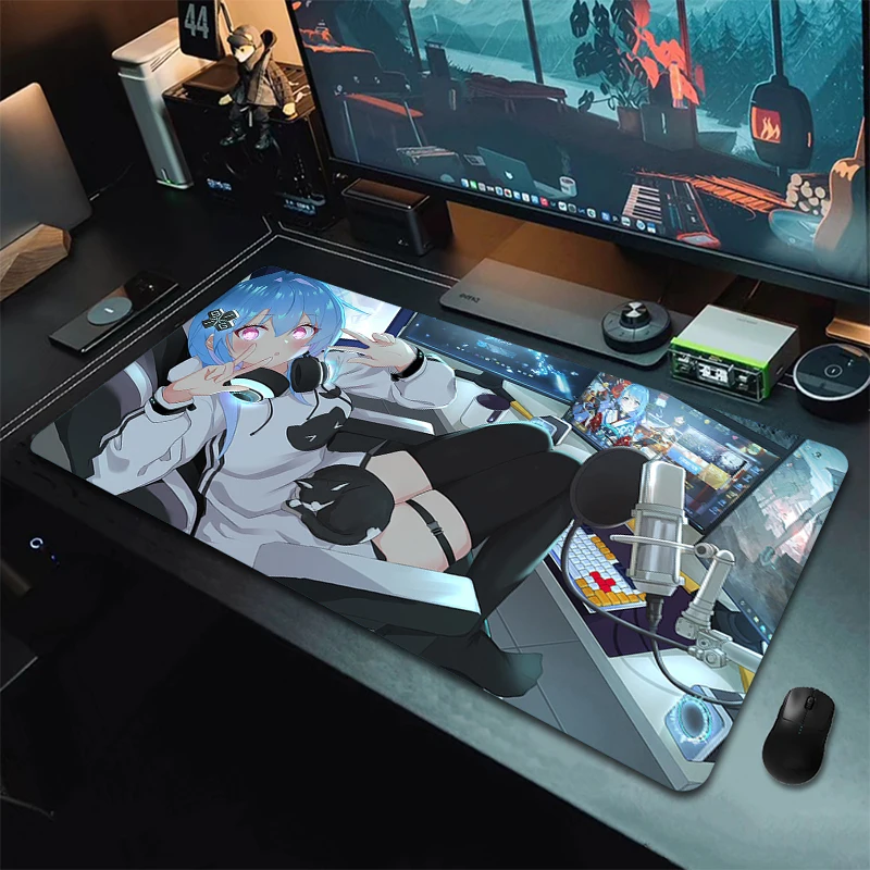 Grande Non-Slip Gaming Mouse Pad, XXL Gamer Mousepad, Tapete de rato do computador, Anime Desk Mat, Tapete bonito do teclado, Tapete de borracha