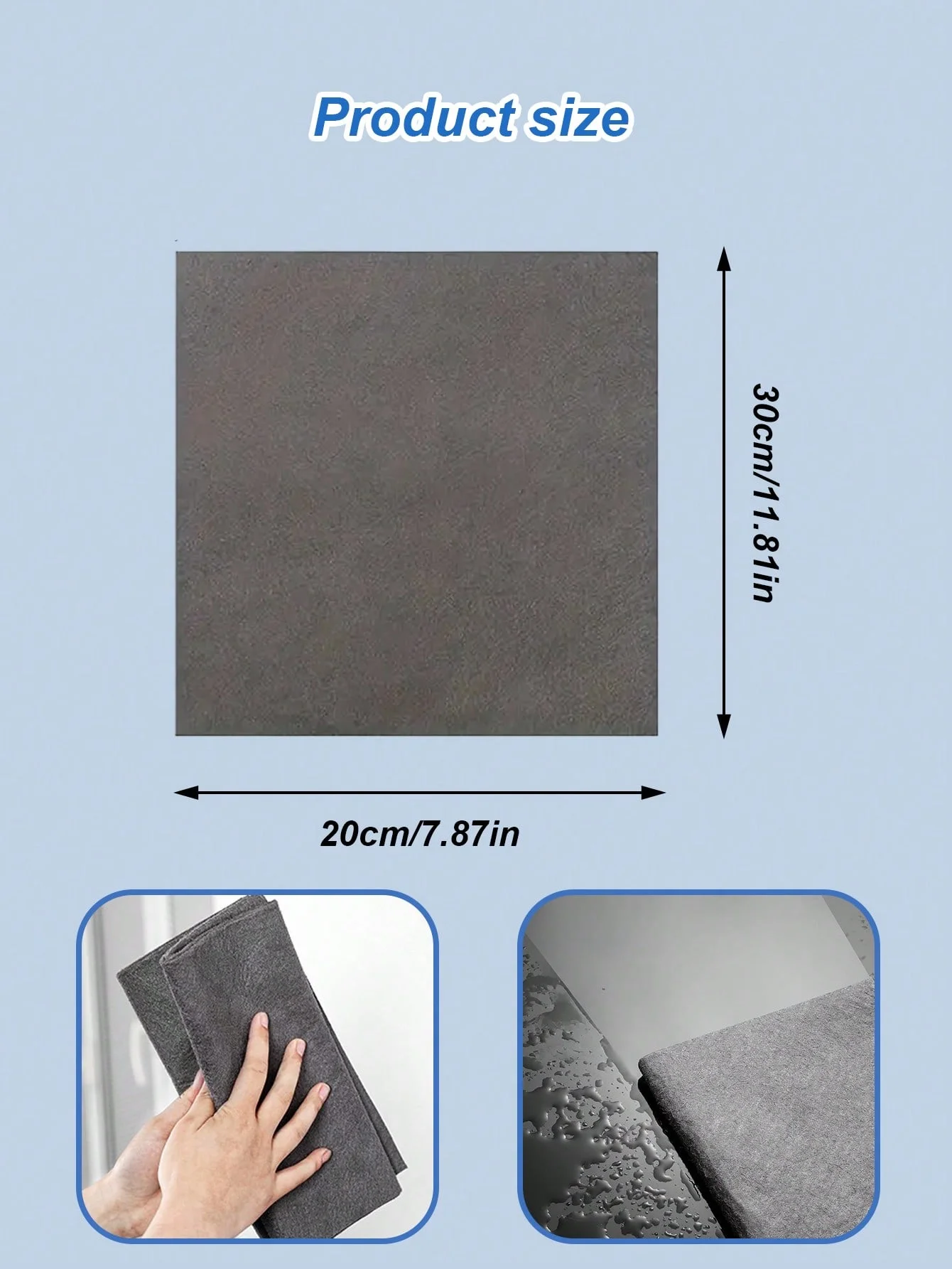 5Pcs Magic Microfiber Cleaning Cloths, Streak-Free Glass & Mirror Wipes, Thick Absorbent Towels (Windows/Kitchen/Car/Home), Lint