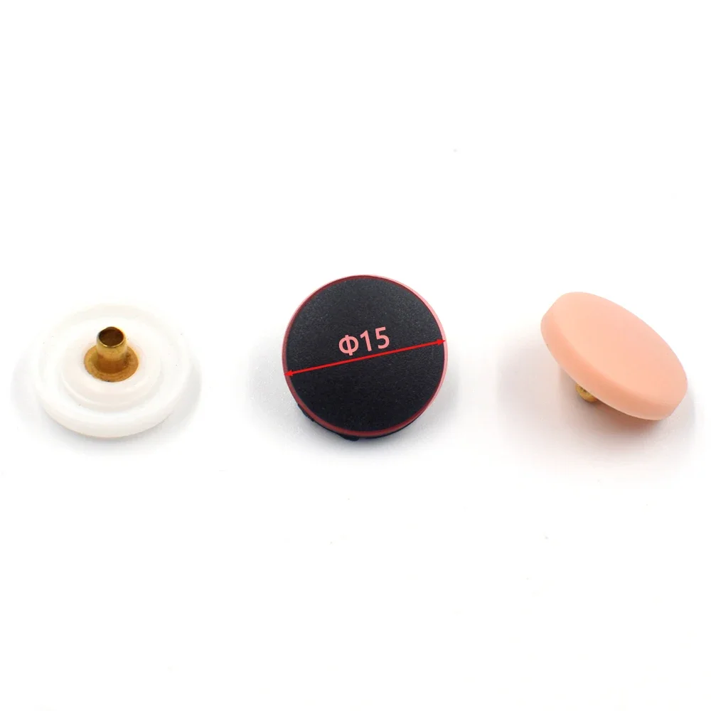 100sets S-spring Metal Buttons(3 optional Nylon Cap) Diy Bulk Clothing Sewing Accessories,15mm white/black/pink Press Type Snap