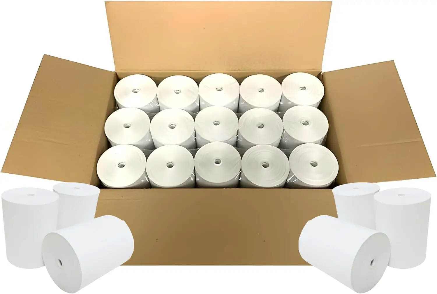 

3 1/8" x 190' Thermal Receipt Paper Rolls for POS Systems and Printers, Compatible with Multiple Stations (30 Rolls)